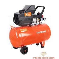 PATRIOT EURO 50-260К Компрессор [525306316] { Мощность: 1.8 кВт; Напряжение: 230В~50Гц; Обороты двигателя: 2850 об/мин; Производительность: 260 л/мин; Объем ресивера: 50 л; Давление: 8 бар; Вес: 28,5}