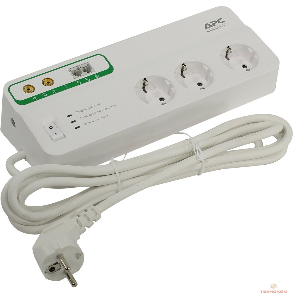 APC PMH63VT-RS сетевой фильтр 3м, белый