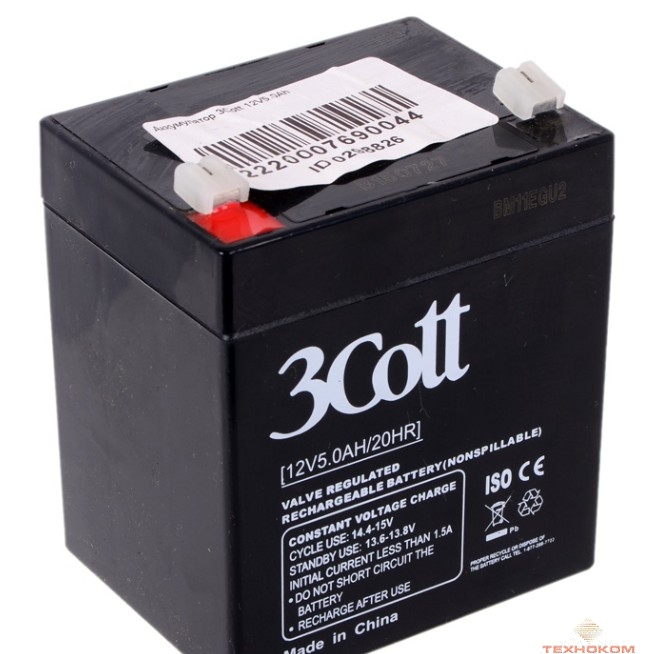 3Cott Аккумулятор 12V5.0Ah {0298826}