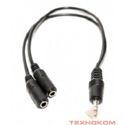 5bites AA-3MF2-02BK Кабель-5bites Адаптер  3.5 Jack/M - 2*3.5 Jack/F