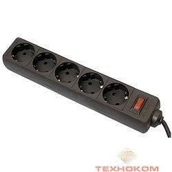 Defender Фильтр ES, 1.8м Коробка 5 розеток, чёрный [99484]
