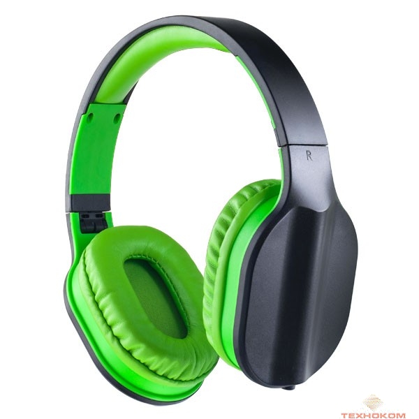 Perfeo PF_A4006 наушники полноразмерные DUAL черные/зеленые