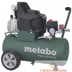 Metabo 250-24 W  Компрессор [601533000] { масл.1.5кВт,24л, вес 27кг }