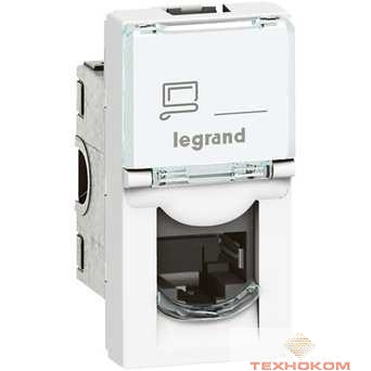 Legrand 076561 РОЗЕТКА RJ 45 - ПРОГРАММА MOSAIC - КАТЕГОРИЯ 6 - UTP - 1 МОДУЛЬ - БЕЛЫЙ - LCS2