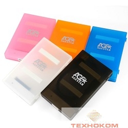 AgeStar 3UBCP1-6G (BLACK) USB 3.0 Внешний корпус 2.5" SATA HDD/SSD AgeStar 3UBCP1-6G (BLACK) USB 3.0, пластик, черный, безвинтовая конструкция