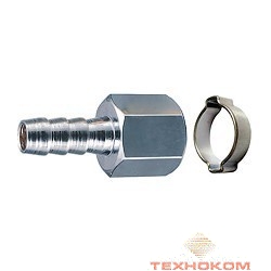 FUBAG Переходник 1/4"F на елочку 8мм с обжимным кольцом 8х13мм блистер  [180251 B]