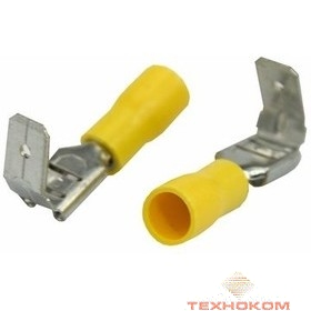 REXANT (08-0452) КЛЕММА ПЛОСКАЯ изолированная (КПИ гнездо+штекер - 7.4мм+6.3мм) 4-6мм/кв (PDDD5.5-250) (100 шт в уп.)