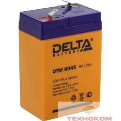 Delta DTM 6045 (4.5 А\ч, 6В) свинцово- кислотный аккумулятор