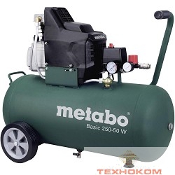 Metabo 250-50 W  Компрессор [601534000] { масл.1.5кВт,50л, вес 32.5 кг }