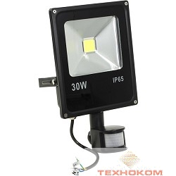 ЭРА Б0018697 Прожектор светодиодный  LPR-30-6500К-М-SEN {30W, 6500К, с датчиком движения}