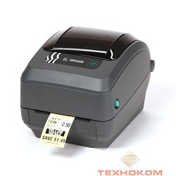 Zebra GK420t  [GK42-102520-000] Черный {TT Printer, 203 dpi, Euro and UK cord, EPL, ZPLII, USB, Serial, Centronics Parallel}