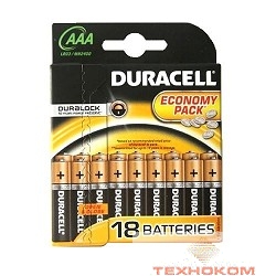 DURACELL LR03-18BL BASIC AAA (18 шт. в упаковке)