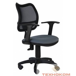 Бюрократ CH-797AXSN/26-25 Кресло (Спинка черная сетка, сиденье серое 26-25, Т-образные подлокотники)