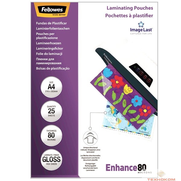 Fellowes Пленка для ламинирования FS-53962 (А4, 80 мкм, 25 шт.)