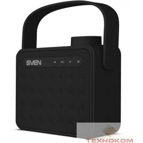SVEN  PS  -72,  черный  (6 Вт, Bluetooth, FM, USB, microSD, ручка)