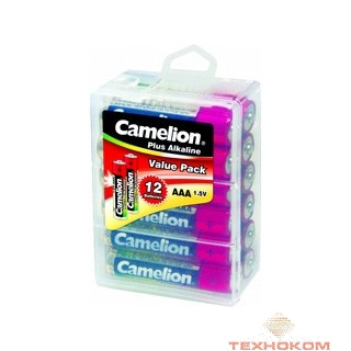 Camelion  LR03 Plus Alkaline PBH-12 (LR03-PBH12, батарейка,1.5В)