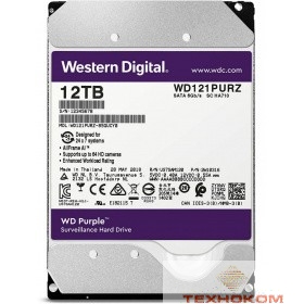 12TB WD Purple (WD121PURZ) {Serial ATA III, 5400- rpm, 256Mb, 3.5"}