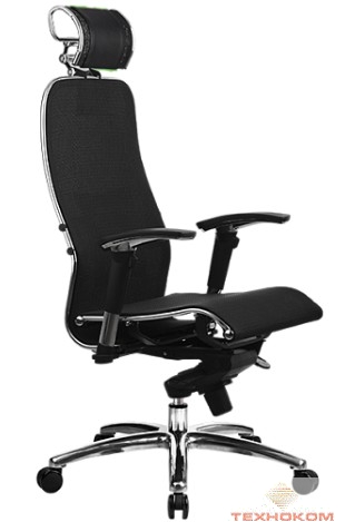 Кресло "Samurai S-3.03" с 3D подголовником , Черный плюс [4665302684363]