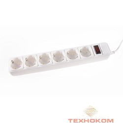 3Cott Сетевой фильтр 3C-SP1006W-1.8(K) (6 евро-розеток с заземлением, 1.8 м, белый, коробка) {0480826}