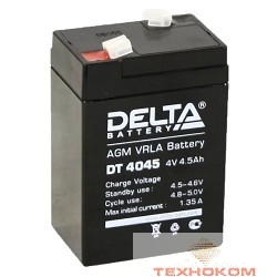 Delta DT 4045 (4,5 А\ч, 4В) свинцово- кислотный аккумулятор