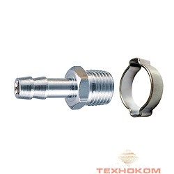 FUBAG Переходник 1/2"М на елочку 10мм с обжимным кольцом 10*15мм блистер  [180264 B]