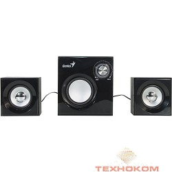 GENIUS SW-2.1 370 Black {2.1 CH Total : 8W 110V or 220V 1.5M power cable}