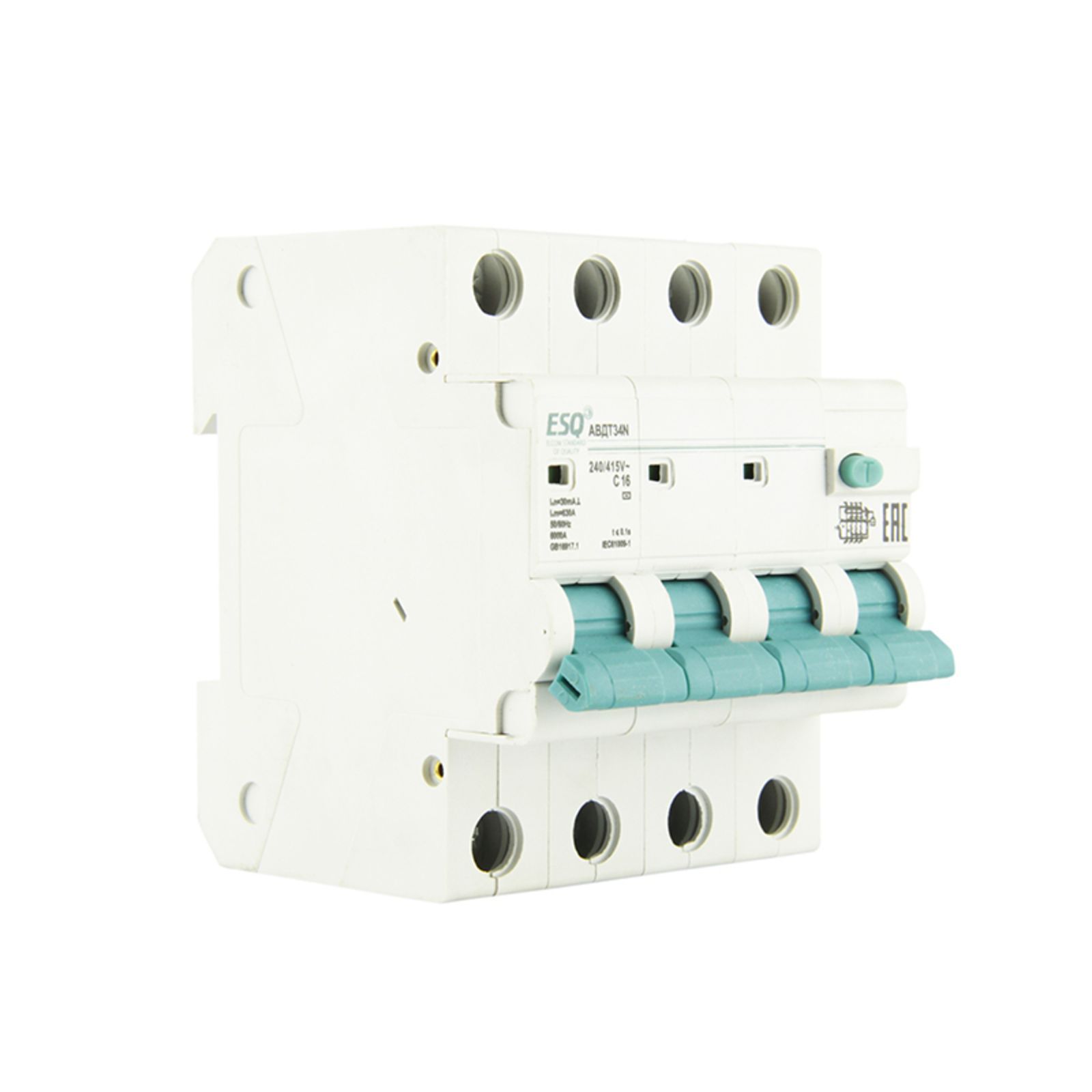 АВДТ-34N M 3P+N 20А/30мА/6кА/хар-ка С (электр., тип АС) ESQ