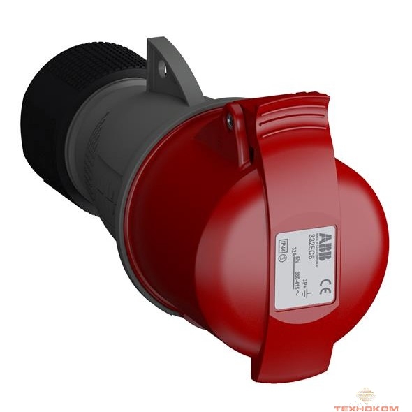 ABB 2CMA102040R1000 Розетка кабельная Easy&Safe 332EC6,32А,3P+E,IP44,6ч
