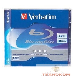 BD-R Verbatim 6-x, 50 Gb,  Jewel Case Ink Print диски (43736/43735)