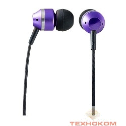 Perfeo PF-TNG-BLK/VLT наушники внутриканальные металлические TANGLE фиолетовые