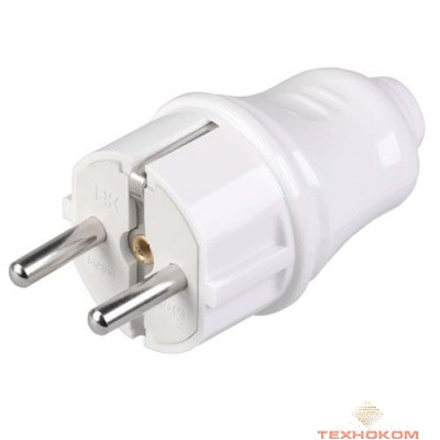 Iek EVP10-16-01-K01 ВПп10-01-Ст Вилка разборная прямая с з/к 16А белая