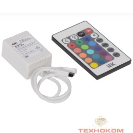 Iek LSC2-RGB-072-IR-20-12-W Контроллер с ПДУ ИК RGB 3 канала 12В, 2А, 72Вт IEK-eco