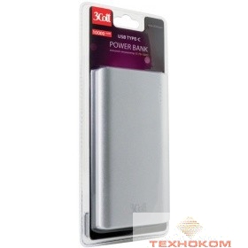 3Cott Внешний аккумулятор 3C-PB-100QC, QC3.0, 10000 мАч, вх.: micro USB 5В2А, Type-C 5В2А, вых: USB: 5В2.1А, Type-C: 5/9/12В2А,  QC3.0 5-12В2.4А (0500673)