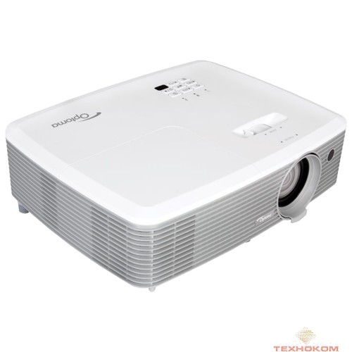 Optoma EH400 Проектор {DLP, Full HD (1920*1080), 4000 ANSI Lm, 22000:1; TR 1.47 - 1.63:1; HDMI x2; MHL; VGA IN; Composite; Audio IN 3,5mm; VGA Out; Audio Out; RS232; USB A Power (5V-1A); 2W; 29/30 Db;