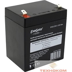 Exegate EP211732RUS Аккумуляторная батарея  Exegate EG5-12 / EXG1250, 12В 5Ач, клеммы F2 (универсальные)