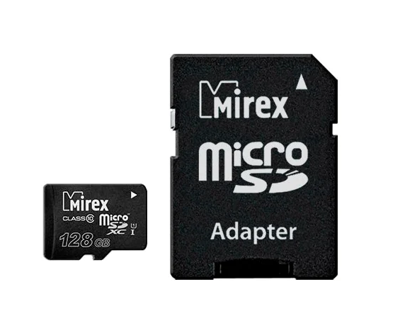13613-AD10S128 Флеш карта microSD 128GB Mirex microSDXC Class 10 UHS-I (SD адаптер)