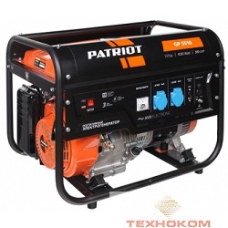 Генератор бензиновый PATRIOT  GP 5510 [474101555] {Двигатель: 4т, OHV, АИ-92, 389 сс, 13 л.с; Мощность ном/макс: 4.0/4.5 кВт; Объём бака: 25 л;Розетки: 2 евро 16А; Вес: 67 кг;}