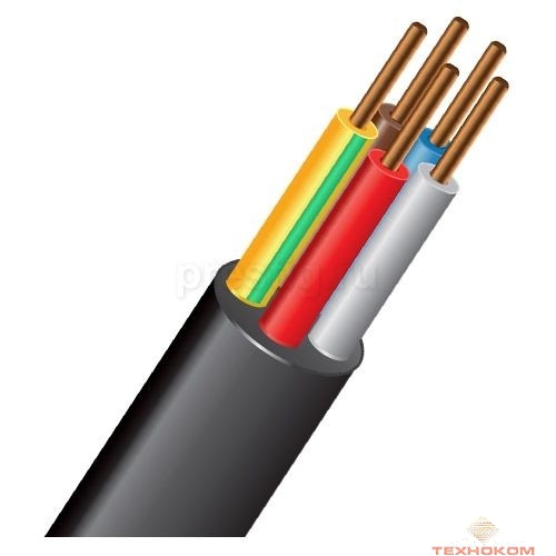 ККЗ Кабель ВВГнг(А) 5x1,5 ГОСТ ок (N, PE) (бухта 100 м)