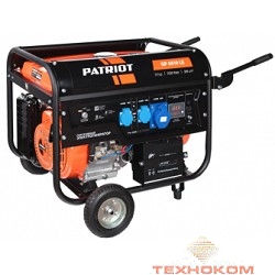 Генератор бензиновый PATRIOT  GP 6510LE [474101570] {Двигатель: 4т, OHV, АИ-92, 389 сс, 13 л.с; Мощность ном/макс: 5.0/5.5 кВт; Объём бака: 25 л; Розетки: 2 евро 16А,1 евро 32А;  Вес: 85 кг;}