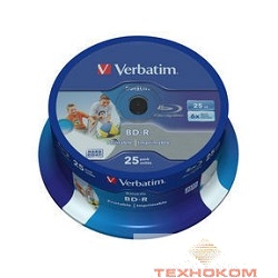 Verbatim  BD-R 25 GB 6x CB/25 Full Ink Print NO ID (43811)