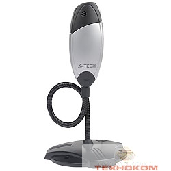 A4Tech PK-636K SILVER+BLACK, Web-камера гибкая опора, встроен. микрофон, до 2Mpx, 1/5 CMOS, 640x480, USB 2.0