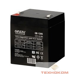 Ginzzu Батарея GB-1245 свинцово-кислотный, необслуживаемый, технология AGM, клемма 5/7мм