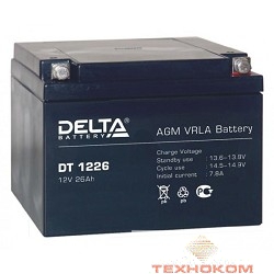 Delta DT 1226 (26 А\ч, 12В) свинцово- кислотный аккумулятор