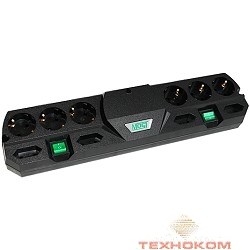 MOST Сетевой фильтр TRG 2м (10 розеток), черный {833769}