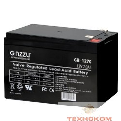 Ginzzu Батарея GB-1270 свинцово-кислотный, необслуживаемый, технология AGM, клемма 5/7мм