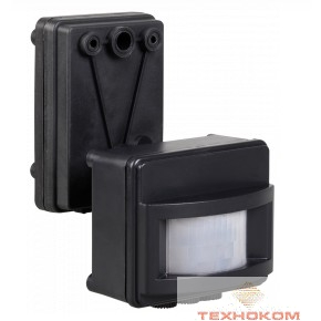 Iek LDD13-017-1100-002 Датчик движения ДД 017 черный, макс. нагрузка 1100Вт, угол обзора 120град., дальность 12м, IP44, ИЭК