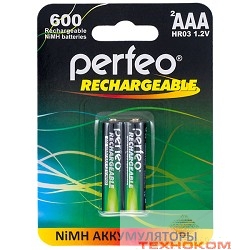 Perfeo AAA600mAh/2BL (2шт в уп-ке)