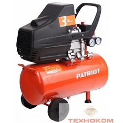 PATRIOT EURO 24-240 Компрессор [525306365] {Мощн.: 1.5 кВт; Напр.: 230В~50Гц; Об.двиг.: 2850 об/мин; Производит.: 240 л/мин; Об.ресивера: 24 л; Давл.: 8 бар; Вес: 17,4 кг;}