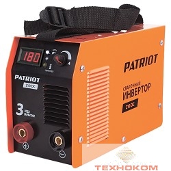 PATRIOT 210DC MMA Аппарат сварочный [605302518] {Вход.напр. 140-240V, ток мин/макс 20/180A, ПВ при макс. токе 60%@40°C, диам.электрода 1.6/4,0мм, Потреб.мощн. 5.4KW/7.3KVA, Вес 4,4кг}