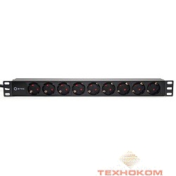 5bites PDU919A-04 Блок розеток  9S / AL / 1U / 19" / 2M*3G*1.5MM2 / VDE